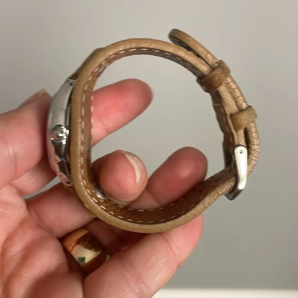 Fossil Leather Brown Tan Womens Watch Adjustable